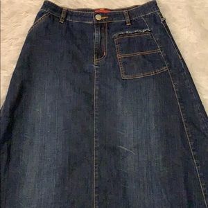 Style J Long Denim Skirt